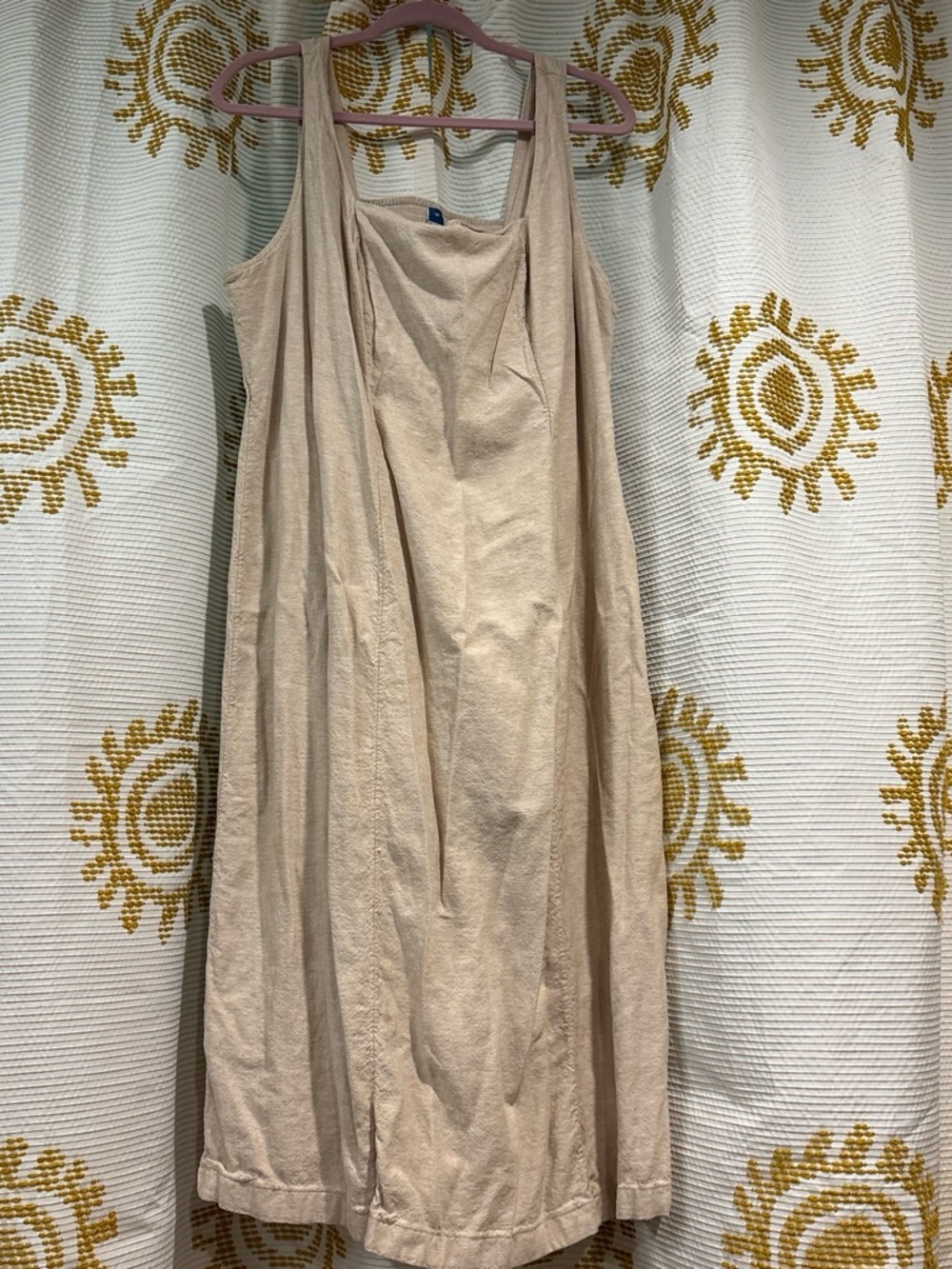 Old Navy linen smock back midi Dress